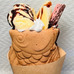 鯛パフェ　バニラチョコバナナホイップ