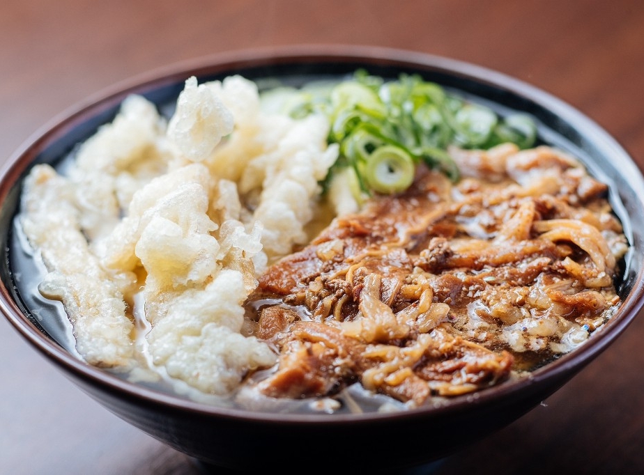 肉ごぼ天うどん
