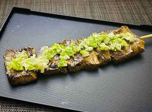 ねぎ塩ハラミステーキ串
