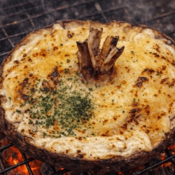 白いグラタンチーズしいたけ焼き