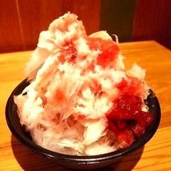 自家製 果肉入いちごミルクかき氷