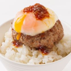 ハンバーグ温玉丼