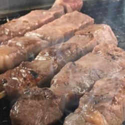 福島牛串焼き