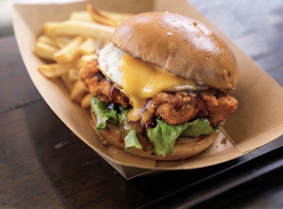 欲望のエッグチーズチキンバーガーポテトセット