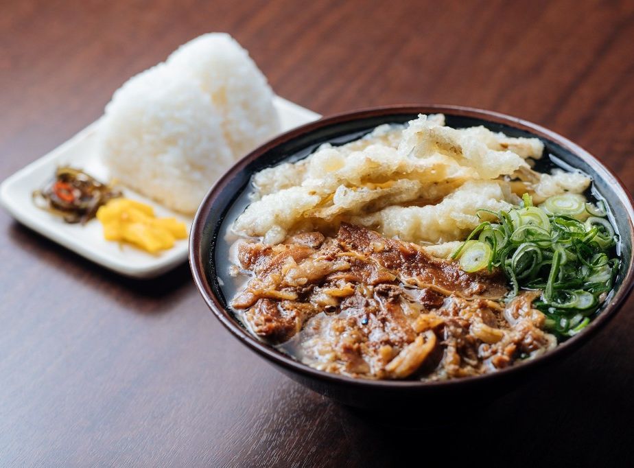 肉ごぼ天うどん
