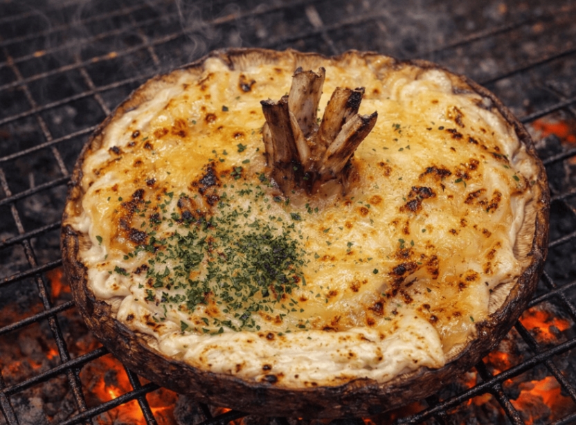白いグラタンチーズしいたけ焼き