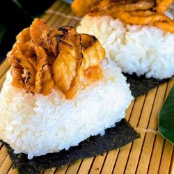 とげ塩お結びと焼きふぐ
