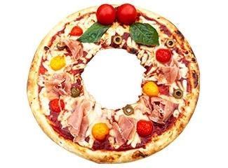 ピザクリスマスリース