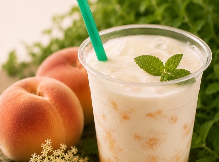 Pêche au Lait ( 笛吹産 完熟桃のピーチオレ)