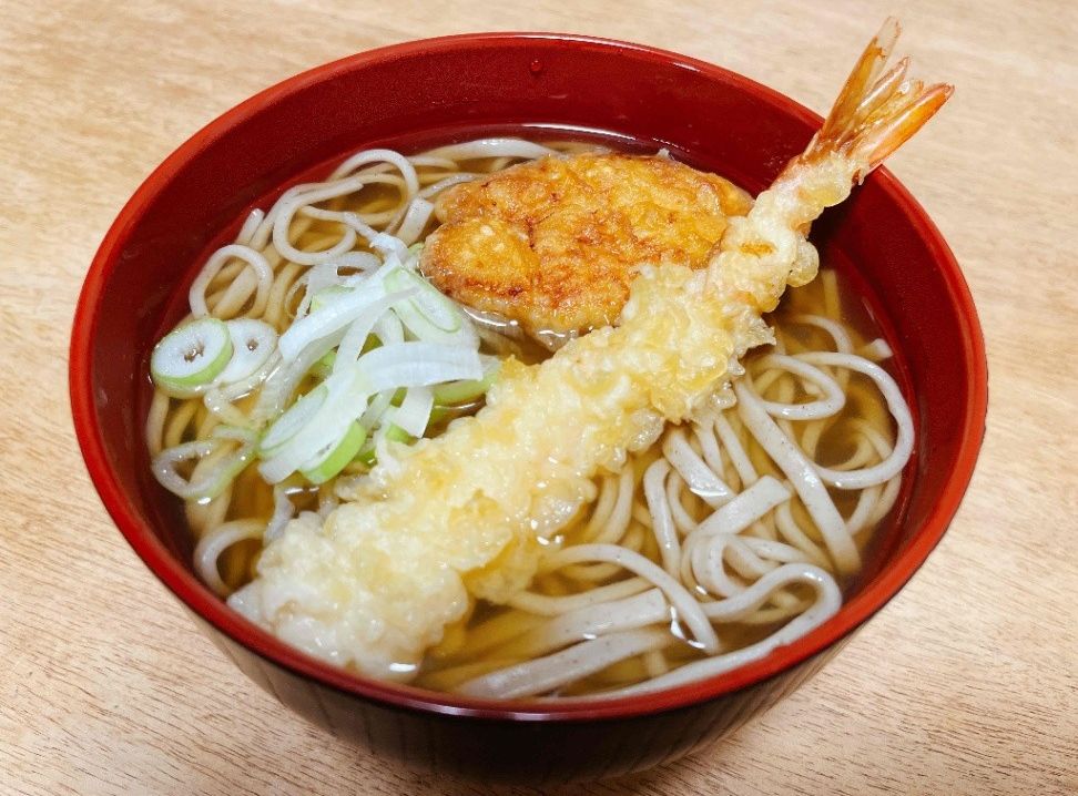 えび天まぐろ揚げそば