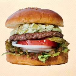 冷やしアボカドサワークリームバーガー