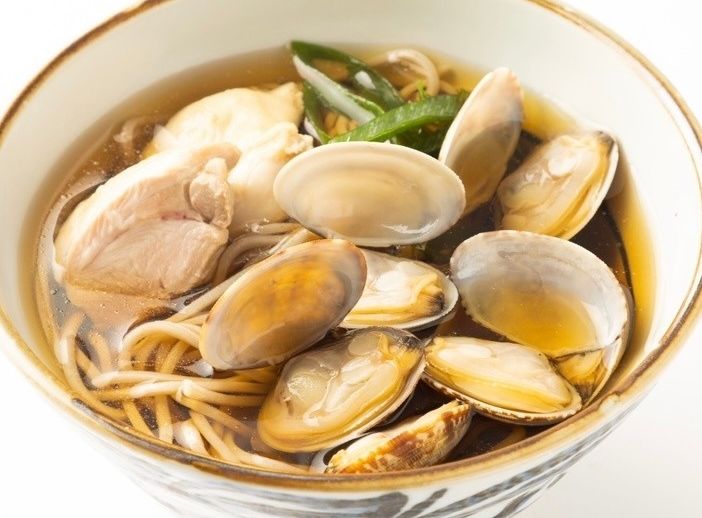 鳥と貝出汁のお蕎麦