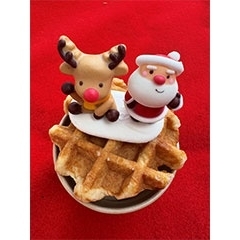 クリスマスワッフルココア